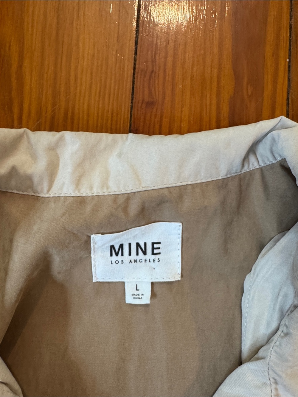 MINE Light Beige Utility Button-Front Jacket - Picture 2 of 3
